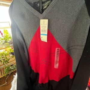Lyle & Scott Argyle cotton sweater NWT sz XL
